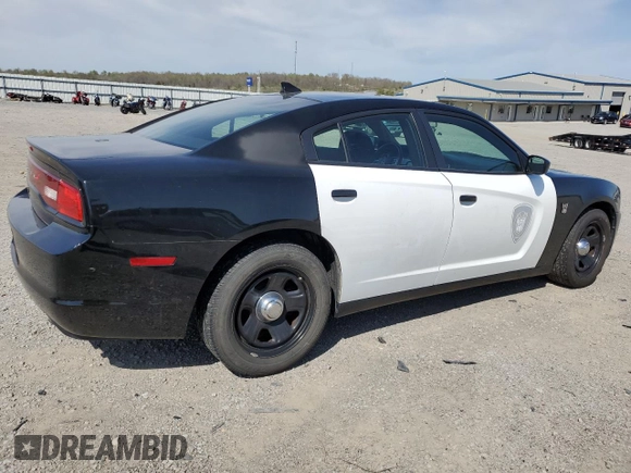 2014 Dodge Charger Police with VIN 2C3CDXAG0EH357871, listed as a Copart auction lot 52650555 with 143,334 mi miles and Salvage Title. Bid and sale history available at DreamBid. Image 3.