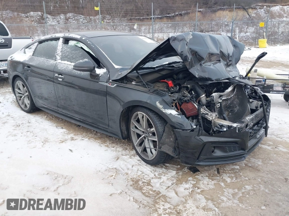 2019 Audi A5 Sportback Prestige with VIN WAUFNCF5XKA071183, listed as a IAAI auction lot 41336991 with 81,760 mi miles. Bid and sale history available at carsss.com. Image 1.