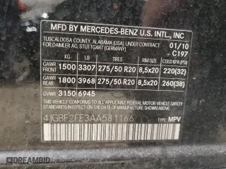 2010 Mercedes-Benz GL-Class GL 350 BlueTEC with VIN 4JGBF2FE3AA581166, listed as a Copart auction lot 44970805 with 213,952 mi miles and Clean Title. Bid and sale history available at carsss.com. Image 13.