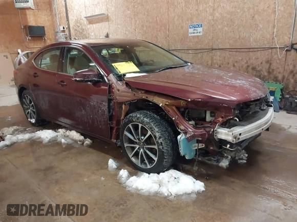 2015 Acura TLX Advance z VIN 19UUB3F70FA010680, wystawiony jako IAAI lot #41609571 z przebiegiem 123 004 mil mil oraz . Historia ofert i sprzedaży dostępna na DreamBid. Obrazek 1.