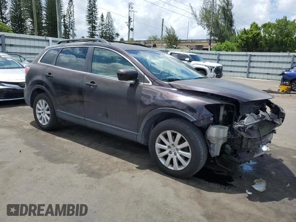2008 Mazda CX-9 Touring with VIN JM3TB38V180145415, listed as a Copart auction lot 61604775 with 196,379 mi miles and Salvage title. Bid and sale history available at DreamBid. Image 4.