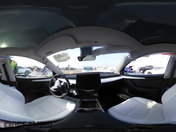 2023 Tesla Model Y Long Range with VIN 7SAYGDEE3PF900030, listed as a IAAI auction lot 41147192 with 13,903 mi miles and . Bid and sale history available at DreamBid. Image 19.