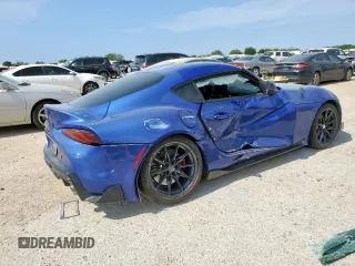 2023 Toyota Supra 3.0 with VIN WZ1DB0G05PW054758, listed as a Copart auction lot 60202015 with 32,974 mi miles and Salvage title. Bid and sale history available at DreamBid. Image 3.