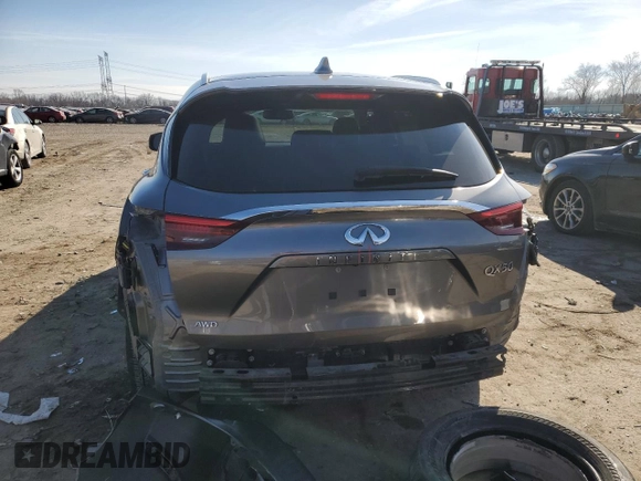 2019 Infiniti QX50 Essential with VIN 3PCAJ5M33KF117370, listed as a Copart auction lot 46537675 with 65,209 mi miles and Salvage Title. Bid and sale history available at DreamBid. Image 6.