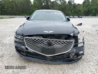 2021 Genesis G80 2.5T with VIN KMTGB4SC9MU066974, listed as a Copart auction lot 70056324 with 47,439 mi miles and Salvage Title. Bid and sale history available at carsss.com. Image 5.