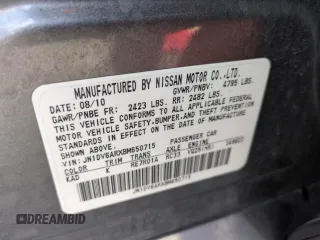 2011 Infiniti G25 x with VIN JN1DV6ARXBM650715, listed as a Copart auction lot 88261515 with 115,667 mi miles and Salvage Title. Bid and sale history available at DreamBid. Image 12.