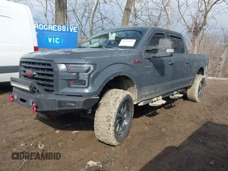 2017 Ford F-150 XL with VIN 1FTFW1EG6HKE03209, listed as a IAAI auction lot 41672184 with 116,078 mi miles. Bid and sale history available at carsss.com. Image 2.