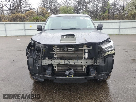 2021 Infiniti QX80 Luxe with VIN JN8AZ2AE3M9267803, listed as a Copart auction lot 55650725 with 55,544 mi miles and Salvage Title. Bid and sale history available at DreamBid. Image 5.