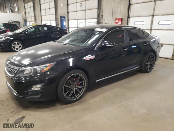 2015 Kia Optima Hybrid EX with VIN KNAGN4AD8F5085638, listed as a Copart auction lot 52384765 with 111,512 mi miles and Clean Title. Bid and sale history available at carsss.com. Image 1.