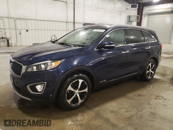 2017 Kia Sorento EX with VIN 5XYPHDA5XHG203718, listed as a Copart auction lot 49319725 with 62,189 mi miles and Salvage Title. Bid and sale history available at DreamBid. Image 1.