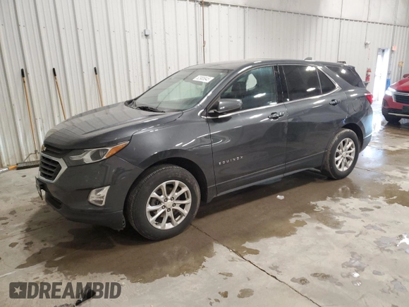 2020 Chevrolet Equinox LT with VIN 3GNAXUEV7LL257652, listed as a Copart auction lot 52985845 with 59,548 mi miles and Salvage Title. Bid and sale history available at DreamBid. Image 1.