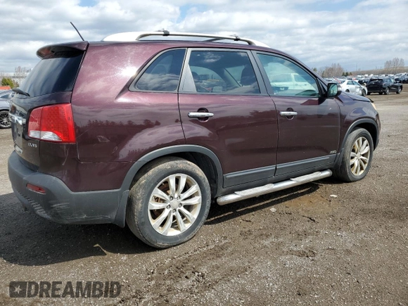 2011 Kia Sorento EX with VIN 5XYKUDA29BG168012, listed as a Copart auction lot 55350305 with 443,033 mi miles and Clean Title. Bid and sale history available at DreamBid. Image 3.