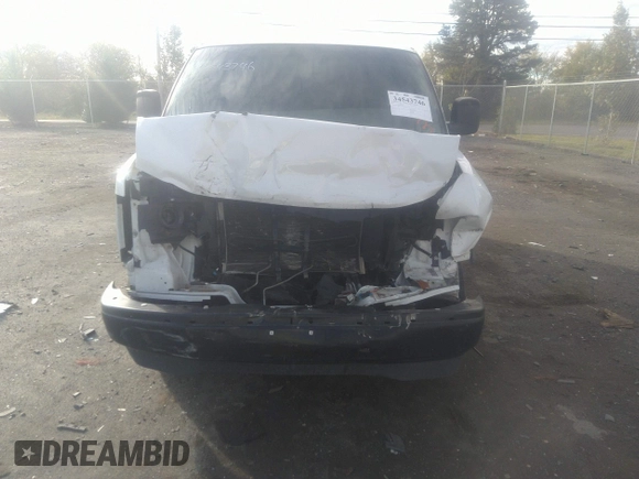 2017 GMC Savana Cargo with VIN 1GTW7AFF3H1342488, listed as a IAAI auction lot 34543746 with Not Provided miles. Bid and sale history available at carsss.com. Image 6.