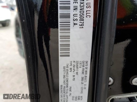 2022 Jeep Cherokee Latitude Lux with VIN 1C4PJLMX3ND508791, listed as a Copart auction lot 46078255 with 39,562 mi miles and Salvage title. Bid and sale history available at DreamBid. Image 12.
