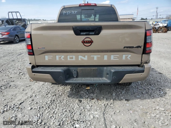 2024 Nissan Frontier PRO-4X with VIN 1N6ED1EK1RN616488, listed as a Copart auction lot 47004845 with 27,112 mi miles and Salvage Title. Bid and sale history available at carsss.com. Image 6.
