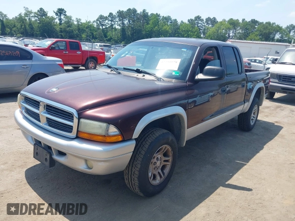 2004 Dodge Dakota SLT with VIN 1D7HG48N24S556431, listed as a IAAI auction lot 42591078 with 213,777 mi miles and . Bid and sale history available at DreamBid. Image 2.