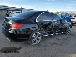 2020 Mercedes-Benz C with VIN WDDWF8DB2LR563401, listed as a Copart auction lot 87764985 with 46,262 mi miles and Salvage Title. Bid and sale history available at carsss.com. Image 3.