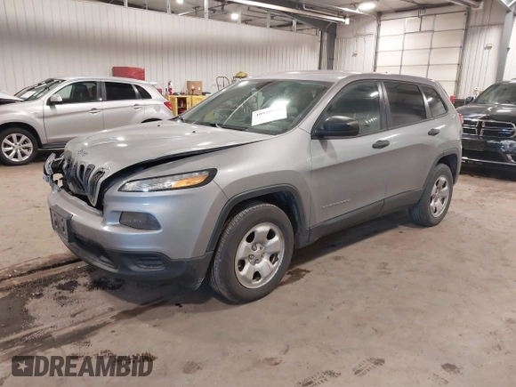 2015 Jeep Cherokee Sport with VIN 1C4PJMAB8FW594202, listed as a IAAI auction lot 40920153 with 235,933 mi miles. Bid and sale history available at carsss.com. Image 17.
