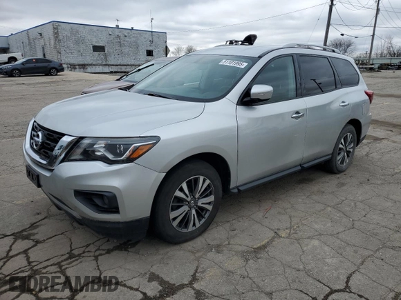 2017 Nissan Pathfinder Platinum with VIN 5N1DR2MN2HC672950, listed as a Copart auction lot 51101995 with 123,943 mi miles and Clean Title. Bid and sale history available at carsss.com. Image 1.