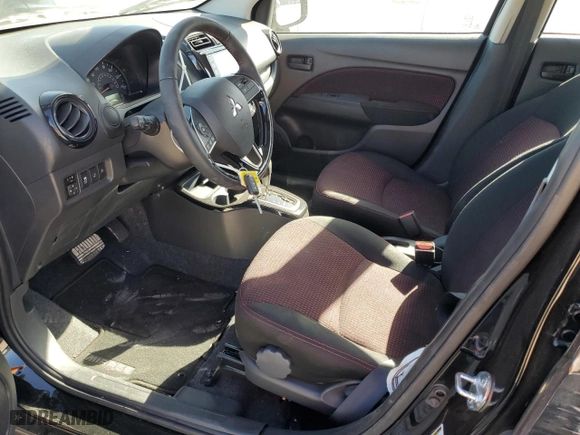 2024 Mitsubishi Mirage Black Edition with VIN ML32AWHJ7RH015604, listed as a Copart auction lot 87207694 with 2023 miles and Salvage Title. Bid and sale history available at carsss.com. Image 7.