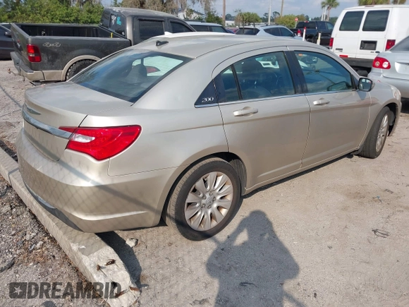 2014 Chrysler 200 LX with VIN 1C3CCBAB3EN123855, listed as a IAAI auction lot 41573962 with 146,495 mi miles and . Bid and sale history available at carsss.com. Image 4.