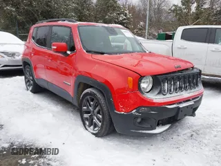 2018 Jeep Renegade Latitude with VIN ZACCJABB6JPH97400, listed as a IAAI auction lot 41588794 with 63,647 mi miles. Bid and sale history available at carsss.com. Image 1.