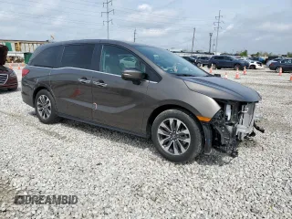 2023 Honda Odyssey EX-L z VIN 5FNRL6H67PB032031, wystawiony jako Copart lot #53949585 z przebiegiem 6 653 mil mil oraz Szkoda całkowita • Salvage title. Historia ofert i sprzedaży dostępna na DreamBid. Obrazek 4.