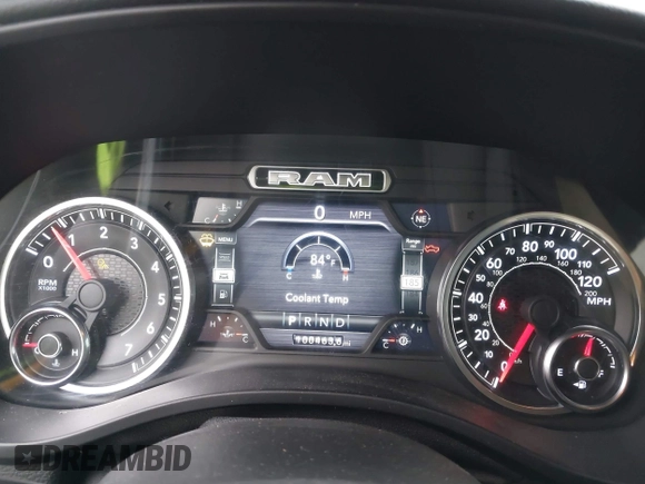 2019 Ram 1500 Big Horn/Lone Star with VIN 1C6SRFFT9KN625013, listed as a IAAI auction lot 41611276 with 100,463 mi miles. Bid and sale history available at carsss.com. Image 7.