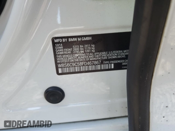 2015 BMW M6 z VIN WBS6C9C58FD467867, wystawiony jako Copart lot #75966844 z przebiegiem 94 102 mil mil oraz Szkoda całkowita • Salvage title. Historia ofert i sprzedaży dostępna na DreamBid. Obrazek 12.