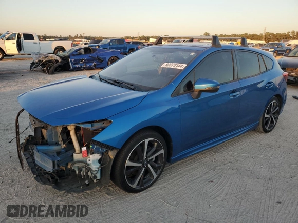 2020 Subaru Impreza Special Sports with VIN 4S3GTAM62L3702303, listed as a Copart auction lot 80070144 with 78,777 mi miles and Salvage title. Bid and sale history available at DreamBid. Image 1.