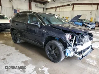 2021 Toyota RAV4 Hybrid XSE with VIN 2T3E6RFV7MW009954, listed as a Copart auction lot 54954425 with 61,397 mi miles and Salvage title. Bid and sale history available at DreamBid. Image 4.