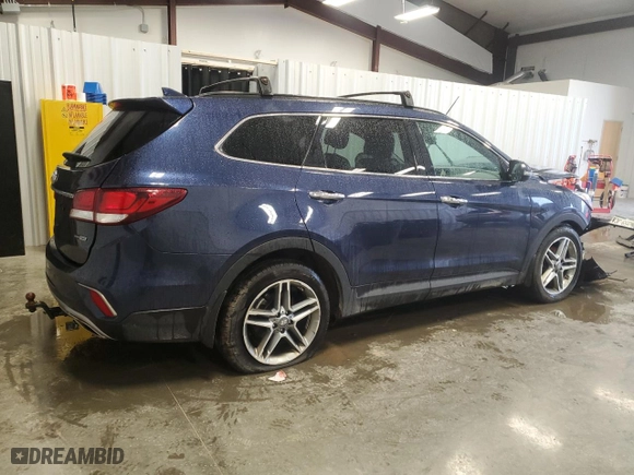 2017 Hyundai Santa Fe Limited Ultimate with VIN KM8SRDHF4HU242191, listed as a Copart auction lot 49065985 with 124,505 mi miles and Salvage Title. Bid and sale history available at carsss.com. Image 3.