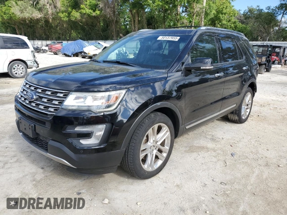 2016 Ford Explorer Limited with VIN 1FM5K8FH5GGC39505, listed as a Copart auction lot 50137955 with 54,884 mi miles and Salvage Title. Bid and sale history available at carsss.com. Image 1.