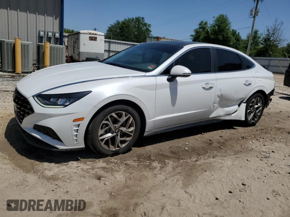 2020 Hyundai Sonata SEL z VIN 5NPEF4JA0LH028116, wystawiony jako Copart lot #57216045 z przebiegiem 58 285 mil mil oraz Nie do naprawy • Non repairable. Historia ofert i sprzedaży dostępna na DreamBid. Obrazek 1.