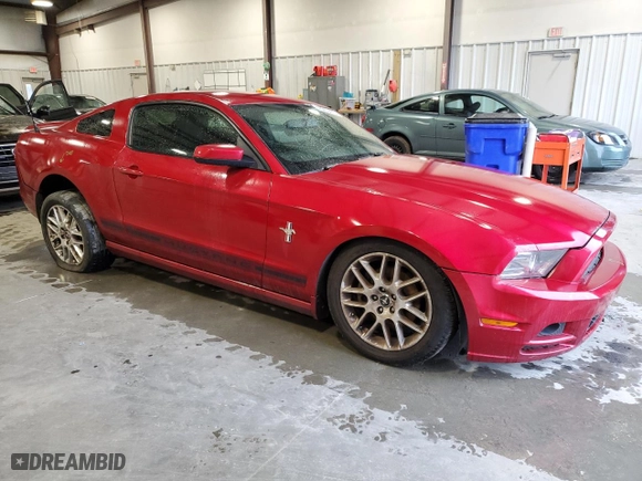 2013 Ford Mustang V6 with VIN 1ZVBP8AM0D5261025, listed as a Copart auction lot 45955475 with 165,817 mi miles and Salvage Title. Bid and sale history available at carsss.com. Image 4.