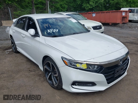 2019 Honda Accord Sedan Sport 1.5T with VIN 1HGCV1F3XKA152792, listed as a IAAI auction lot 39443569 with 48,703 mi miles. Bid and sale history available at carsss.com. Image 1.