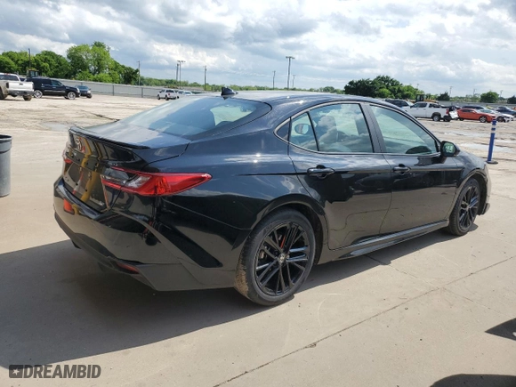 2025 Toyota Camry LE with VIN 4T1DAACK1SU034943, listed as a Copart auction lot 53923255 with 17,399 mi miles and Clean Title. Bid and sale history available at carsss.com. Image 3.