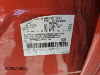 2023 Ford Maverick XL z VIN 3FTTW8E3XPRA31358, wystawiony jako Copart lot #56243545 z przebiegiem 43 521 mil mil oraz Szkoda całkowita • Salvage title. Historia ofert i sprzedaży dostępna na DreamBid. Obrazek 12.