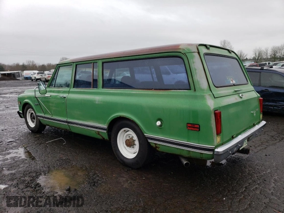 1971 Chevrolet Suburban z VIN CE261Z640706, wystawiony jako Copart lot #87385634 z przebiegiem 818 477 mil mil oraz Czysty tytuł • Clean title. Historia ofert i sprzedaży dostępna na DreamBid. Obrazek 2.