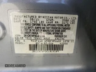 2012 Nissan Versa SV z VIN 3N1CN7AP3CL815189, wystawiony jako Copart lot #61076825 z przebiegiem 192 574 mil mil oraz Szkoda całkowita • Salvage title. Historia ofert i sprzedaży dostępna na DreamBid. Obrazek 12.