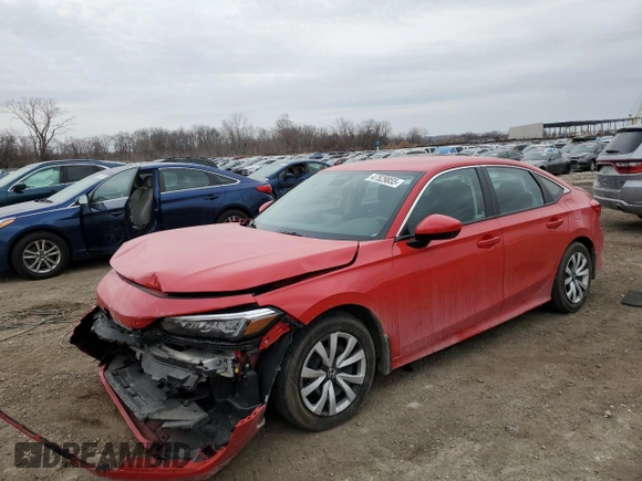 2024 Honda Civic LX z VIN 2HGFE2F26RH511416, wystawiony jako Copart lot #47529855 z przebiegiem 14 338 mil mil oraz Szkoda całkowita • Salvage title. Historia ofert i sprzedaży dostępna na DreamBid. Obrazek 1.