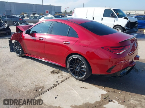 2021 Mercedes-Benz CLA with VIN W1K5J5BB9MN179314, listed as a IAAI auction lot 41160380 with 6,436 mi miles. Bid and sale history available at carsss.com. Image 3.