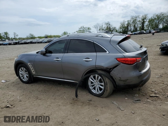 2016 Infiniti QX70 with VIN JN8CS1MW0GM752462, listed as a Copart auction lot 54750195 with 116,294 mi miles and Salvage title. Bid and sale history available at DreamBid. Image 2.