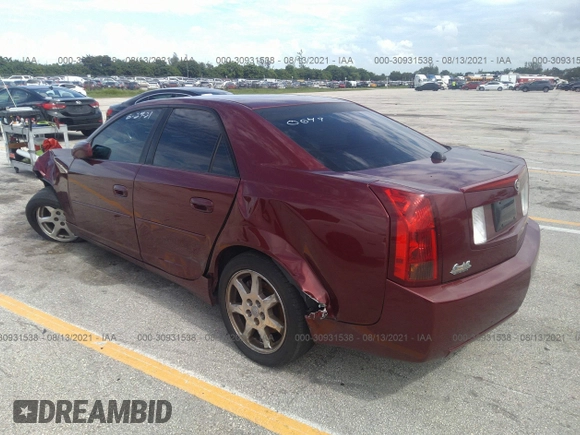 2003 Cadillac CTS with VIN 1G6DM57N230160649, listed as a IAAI auction lot 41696449 with 134,939 mi miles. Bid and sale history available at carsss.com. Image 3.