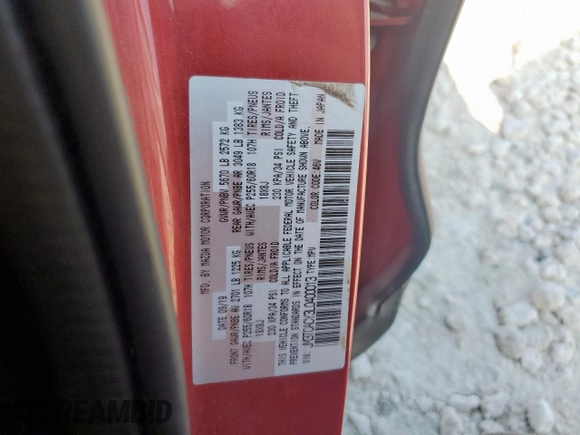 2020 Mazda CX-9 Touring with VIN JM3TCACY3L0400013, listed as a Copart auction lot 59408335 with 147,259 mi miles and Clean title. Bid and sale history available at DreamBid. Image 13.