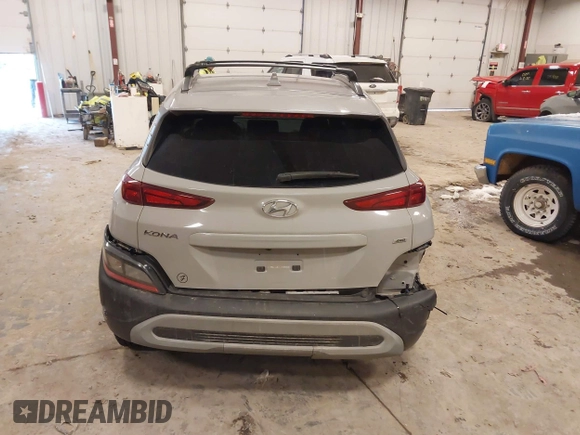 2022 Hyundai Kona SEL with VIN KM8K3CAB4NU911476, listed as a IAAI auction lot 41497070 with 49,500 mi miles. Bid and sale history available at carsss.com. Image 16.