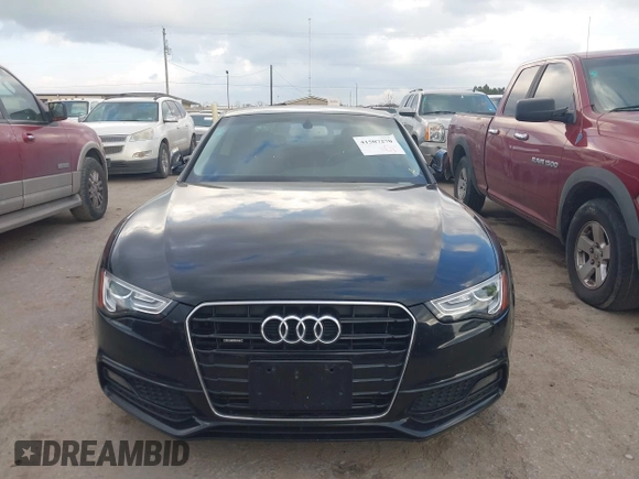 2016 Audi A5 Premium Plus with VIN WAUM2AFR9GA043714, listed as a IAAI auction lot 41507270 with 35,270 mi miles. Bid and sale history available at carsss.com. Image 6.