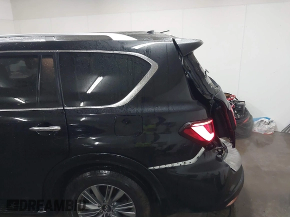 2021 Infiniti QX80 Luxe with VIN JN8AZ2AE7M9271868, listed as a IAAI auction lot 41220686 with 60,782 mi miles and . Bid and sale history available at DreamBid. Image 18.
