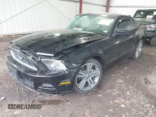 2014 Ford Mustang V6 with VIN 1ZVBP8AM5E5284026, listed as a IAAI auction lot 41861609 with 123,352 mi miles. Bid and sale history available at carsss.com. Image 2.