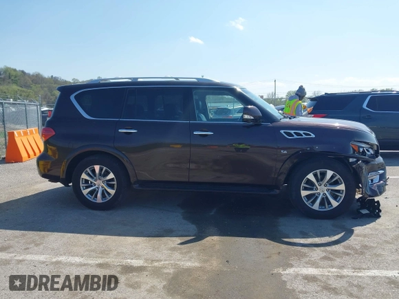2015 Infiniti QX80 with VIN JN8AZ2NC4F9370790, listed as a IAAI auction lot 41985910 with 125,615 mi miles. Bid and sale history available at carsss.com. Image 13.
